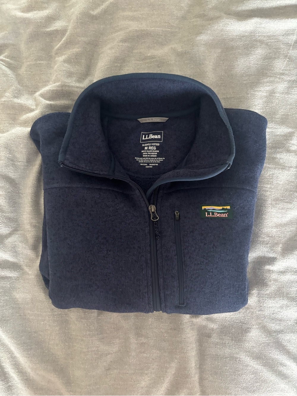 L.L.Bean Navy Full-Zip Sweater Fleece